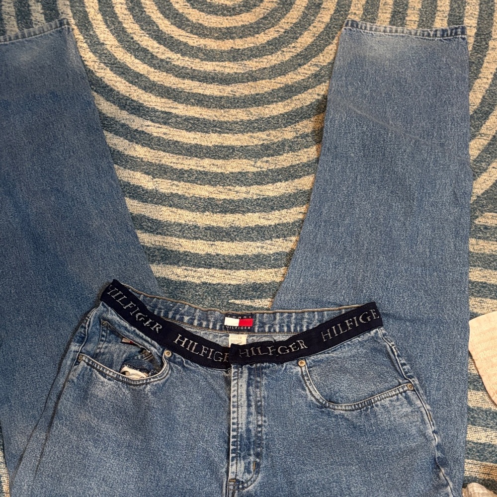 Tommy Hilfiger Denim Pants with Logo Waistband